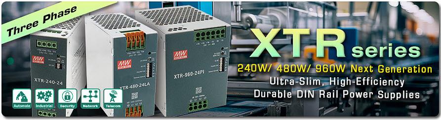 MEAN WELL XTR超薄工业级DIN导轨式电源